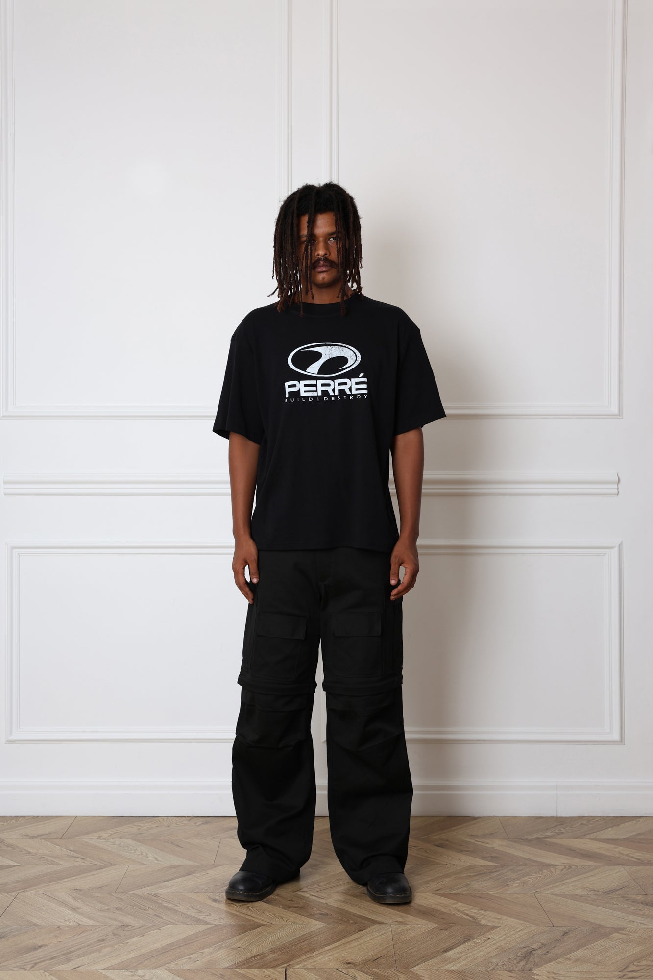 2-IN-1 / OVERSIZE CARGO PANTS (BLACK)